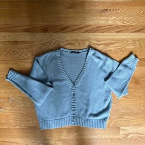 Brandy Melville Cropped Button Sweater OS